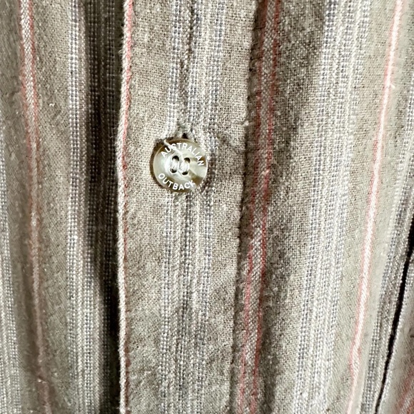 Vintage Australian Outback Collection Striped shirt | Brown Striped Men’s Shirt| - Picture 4 of 6